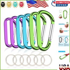 Colorful Aluminum Carabiner Set - Perfect for Keys, Bags, and Camping Gear