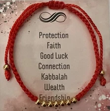 Kabbalah Red string minimal bracelet good luck thread hilo rojo men women gift