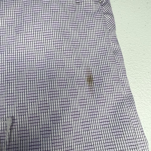 Egara Slim Fit Stretch Non Iron Purple Plaid Size L Men’s Longsleeve Button Down - Picture 6 of 6