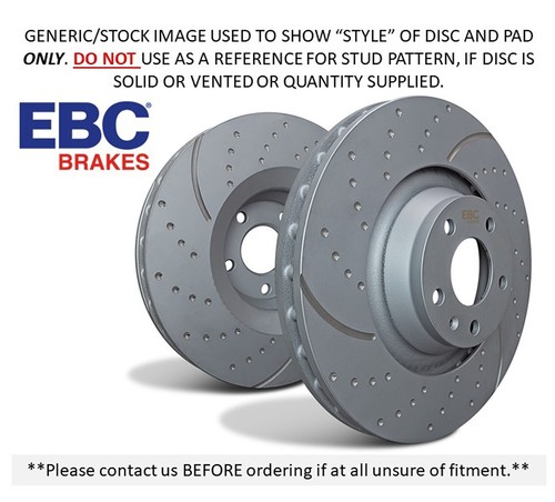 EBC Front GD Disc & Yellowstuff Pad for Ford Fiesta Mk8 ST 200 1.5 Turbo 2018 - Picture 2 of 3