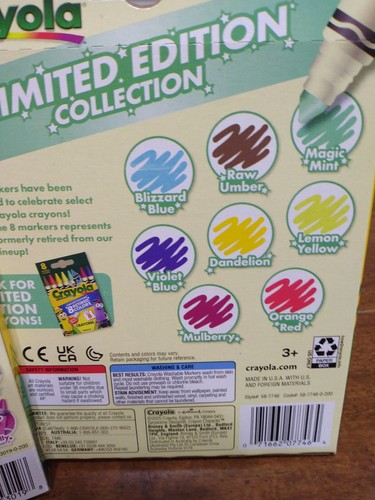 Limited Edition 8 Retired Colors Crayola Crayons & Markers NIP - Picture 5 of 5
