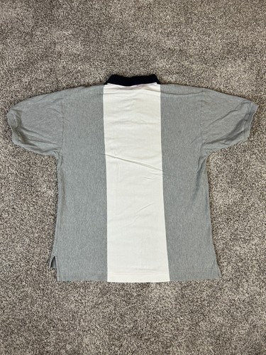Vintage Nautica Mens Shirt Extra Large Blue Gray Polo Color Block Sailing Rugby - Picture 4 of 7