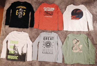 6 x Basic Needs by Name it Langarmshirt Shirt Jungen Kinder Gr. 158/ 164 