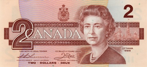 Billete Canadá 2 dólares 1986 P94b.2