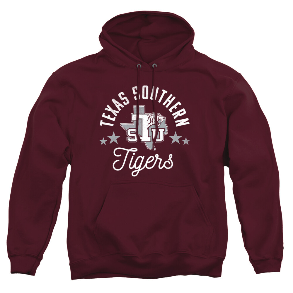 Texas Southern University Adult Pullover Hoodie Tigers, Maroon, S-3XL