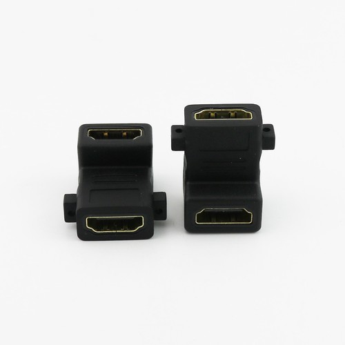 HDMI-compatible Female to HDMI-compatible Female Wall Plate Right Angle Adapter - Picture 6 of 7
