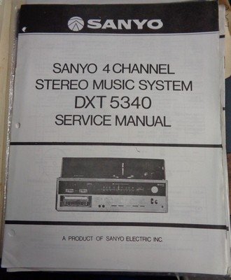 SANYO Vintage Original 4 Channel Stereo Music System DXT 5340 Service
