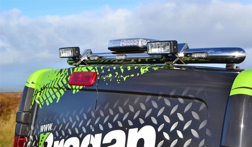 Arrière Toit Barre + Phare + Leds pour Renault Trafic 2022 + Acier Inoxydable - Foto 1 di 6