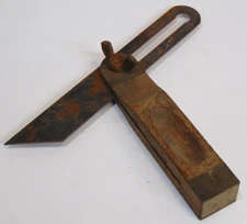 Vintage Angle Finder Sliding T Bevel Square Brass Ends Wood Handle USA Square