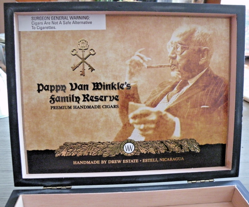 Pappy Van Winkle Toro leere Zigarrenkiste aus Holz 9,75x7,25x1,25 - Bild 4 von 5