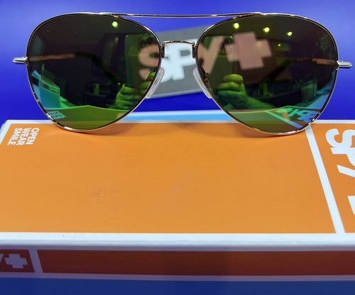 Spy Optic Whistler Gold Happy Bronze With Green Spec Mirror 673424274225 NIB - Picture 11 of 13