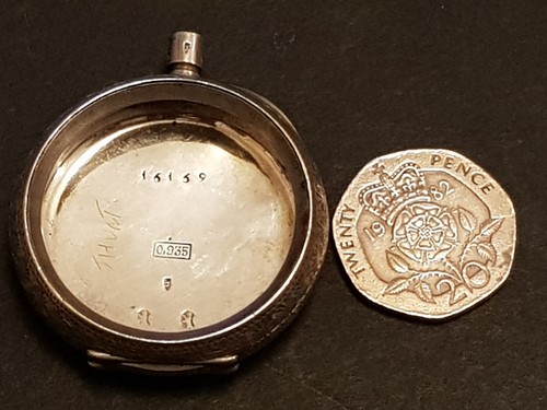 Antique c1890-1910 Swiss Hallmarked Sterling Silver Engraved Pocket Watch Case - Picture 3 of 16