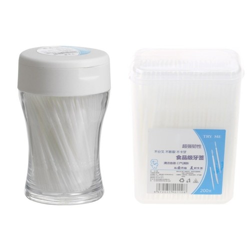 200Pcs Grade Plastic Toothpick Double-Head Dental Oral Interdental Floss