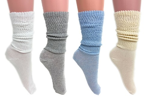 Extra Thin Lightweight Slouch Socks for Women Colorful 4 PAIRS Size 9-11 - Picture 5 of 46