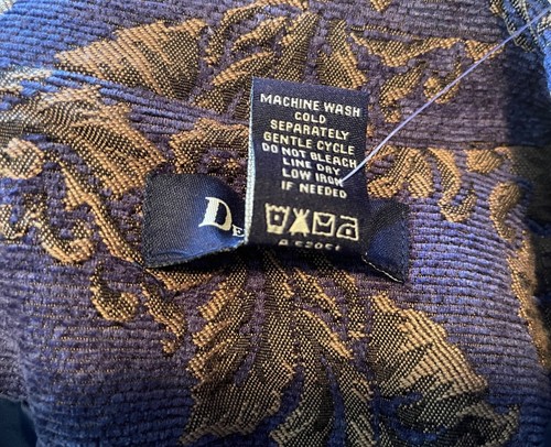 Denim & Co Tapestry Blazer Jacket Plus Sz 1X Longline Purple Gold Floral Classy - Picture 10 of 11