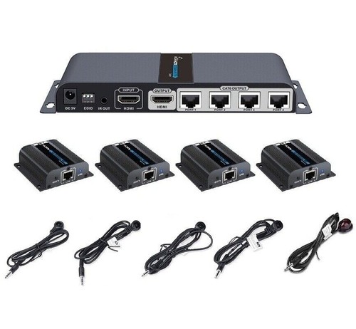 1x2 1x4 1x8 HDMI POE Splitter Extender 1080P Loop-out IR Remote Over Cat6 EDID - Picture 12 of 34
