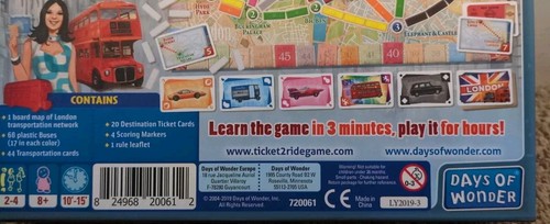 Days of Wonder - Ticket to Ride London Board Game - DOW720061-NEW-Unsealed - Picture 7 of 13