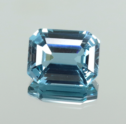 Piedras preciosas sueltas corte esmeralda aguamarina brasileña natural AAA 6,40 quilates - Imagen 2 de 7