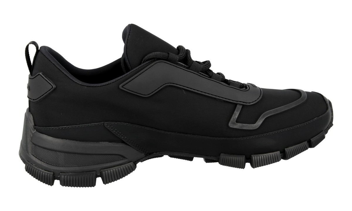 LUXURY PRADA CROSSSECTION SNEAKERS SHOES 4E3458 BLACK NEW US 10.5