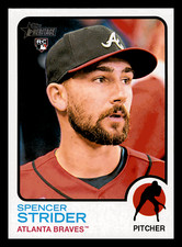 Spencer Strider RC 2022 Topps Heritage High Number Rookie #521 NM-MINT