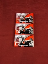 Maxell UR60 Audio Blank Cassettes Lot of 3 60 Minutes Recording sealed