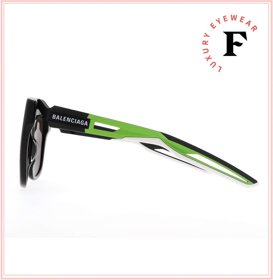 BALENCIAGA HYBRID D 0025 Black Lime Green Square Sport BALENCIAGA HYBRID D 0025 Black Lime Green Square Sport