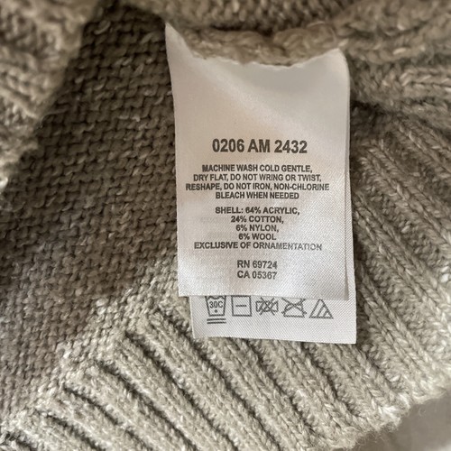 COLUMBIA Men’s Sweater Beige Long Sleeve Size Large - Picture 4 of 7