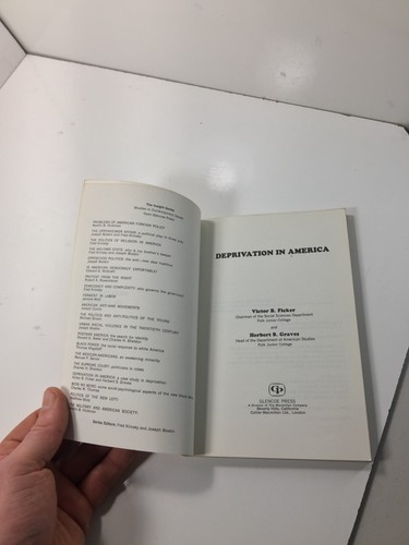Deprivation In America Victor Ficker & Herbert Graves First Printing 1971 - Picture 4 of 9