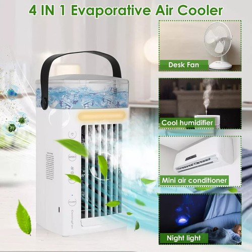 4in1 Portable Air Conditioner Personal Cooling Cooler Fan Water Mist Humidifier - Picture 9 of 10