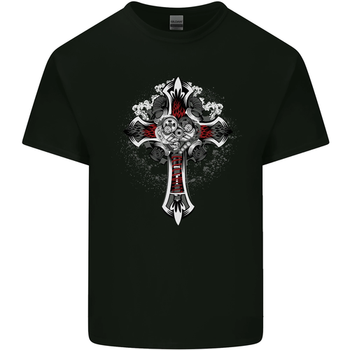 Steampunk Cross Gothic Heavy Metal Biker Mens Cotton T-Shirt Tee Top - Picture 1 of 106