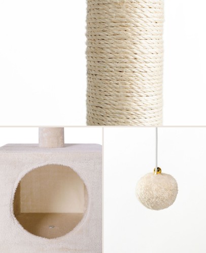 lionto Árbol rascador para gatos árbol para escalar altura 85 cm varios colores - Imagen 5 de 21