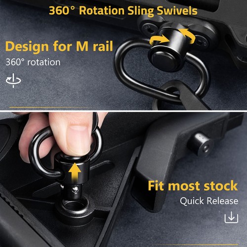 Premium Mlok Quick Release Sling Mount Push Button QD M-LOK Sling Swivel Adapter - Picture 9 of 18