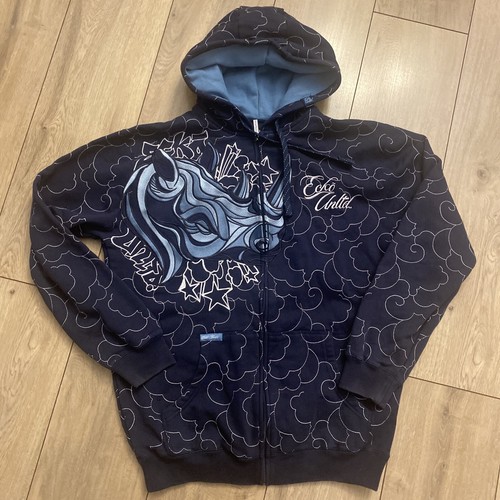 Vintage Y2K Ecko Unltd Hoodie Mens M Full Zip Embroidered Rhino Cyber Goth RARE - Picture 2 of 9