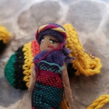 Doll Trouble Worry Vintage Guatemalan Worry Doll Handmade X2