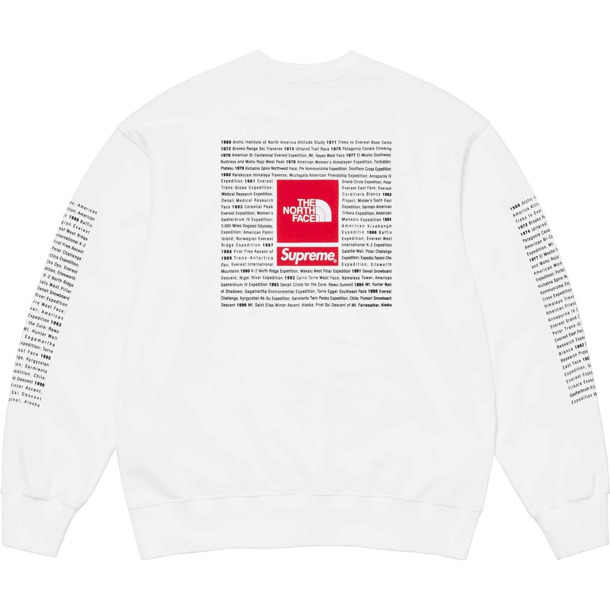 Supreme x The North Face SS24 Crewneck SZ S/M/L/XL/XXL White