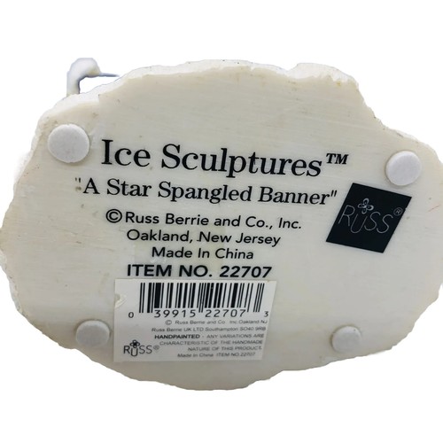 Russ Berrie Christmas Ice Sculptures A Star Spangled Banner Figure #22707 - Picture 5 of 5