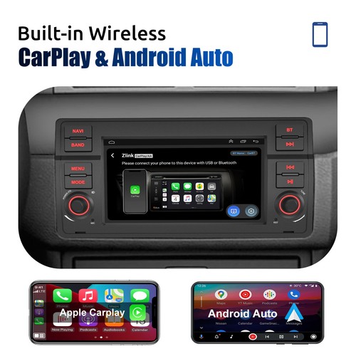 Apple Carplay For BMW 3-series E46 1998-2006 7"Car Stereo Radio Touch Screen+AHD - Picture 8 of 14