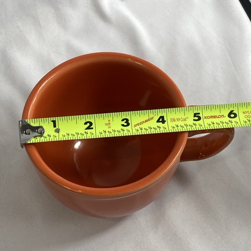 Vintage HOMER LAUGHLIN CHINA Fiesta Jumbo Cup Mug Orange OOC - Bild 8 von 10