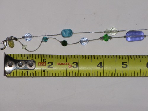 Lot Of 2 Lia Sophia Necklace Set Bracelet Beaded Blue Green Pink Silver - Picture 7 of 11