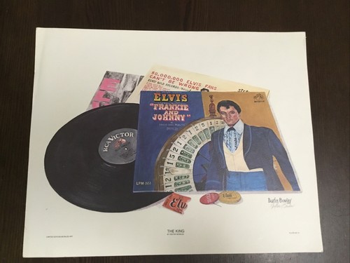 Elvis Presley print from movie Frankie & Johnny 1977 artist Dexter Bowles - Picture 1 of 7