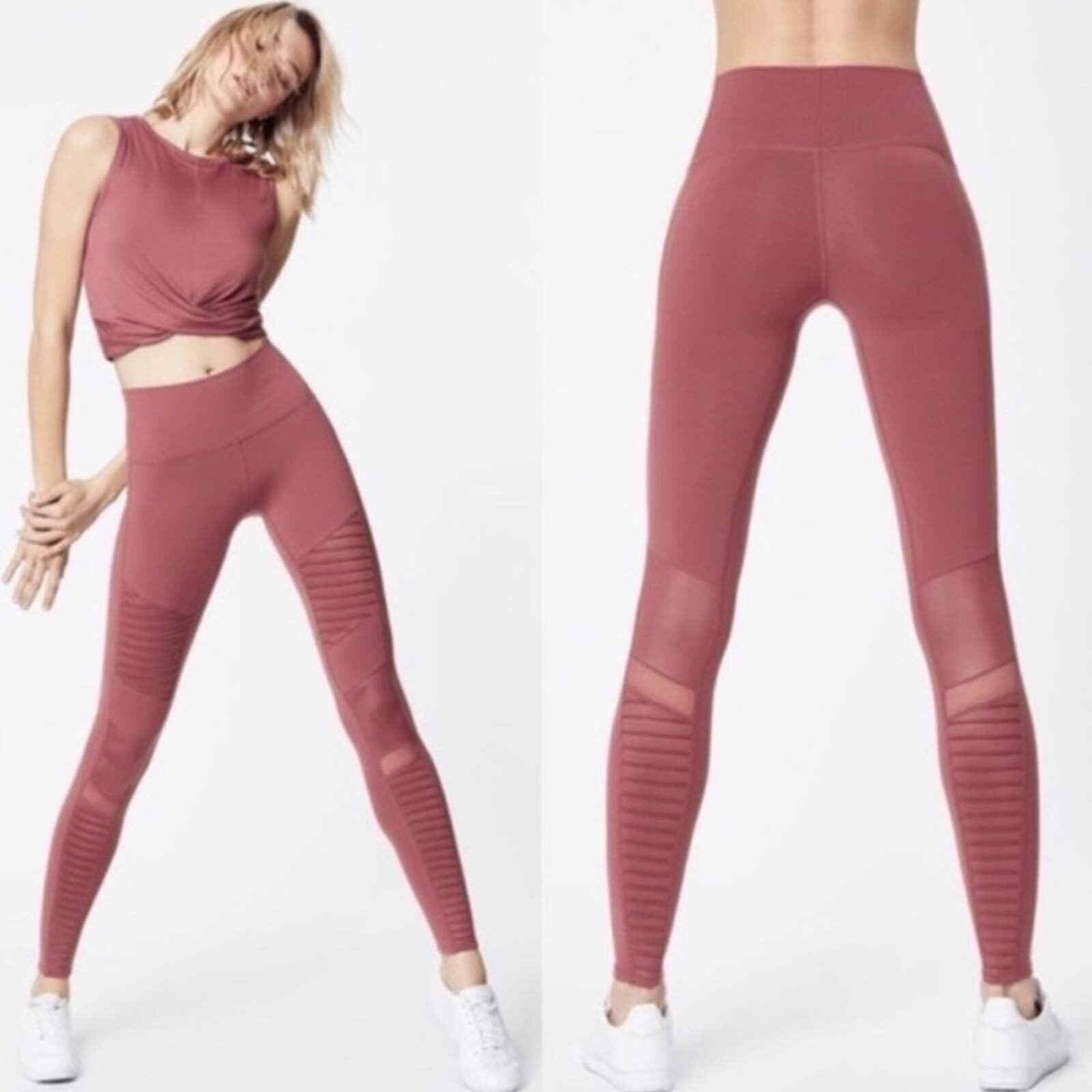 【当店限定販売】 Alo Moto Quartz Pink Waisted High SMALL SIZE WOMEN'S ヨガ・ピラティス