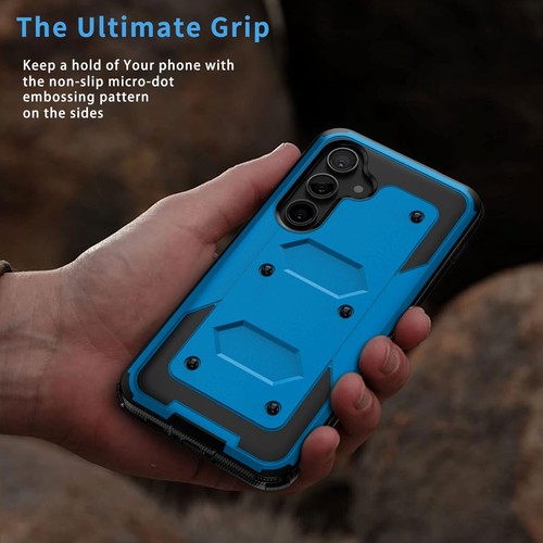 Funda azul para teléfono Samsung S24 Ultra/S24 Plus/S24 FE a prueba de golpes con clip para cinturón - Imagen 11 de 24