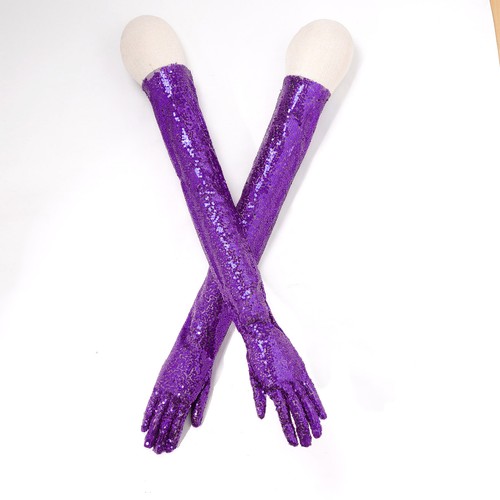 Guantes Largos Para Mujer Aleta Elásticos Hasta el Codo Lentejuelas Guantes De Colección Ópera - Imagen 134 de 147