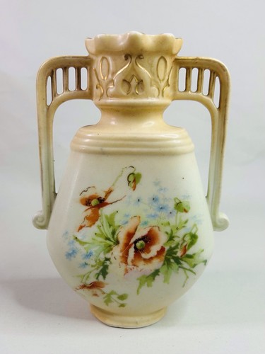Set Of 3 Antique Staffordshire? Blush Ware Victorian Mantle Gilded Vase & Ewer - Picture 7 of 12