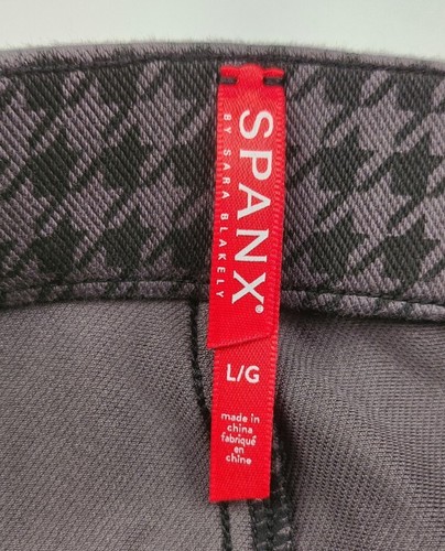 NWT Spanx Women’s Black Gray Houndstooth Ankle Jeanish Leggings Sz Large 20018R - Picture 6 of 8