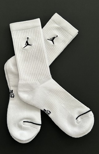 Nike Jordan Jumpman Everyday White 2 Pair Cushioned Crew Cotton Socks Xtra Lrg - Picture 9 of 11