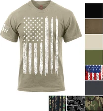 Distressed US Flag T-Shirt Tactical Athletic Muscle Patriotic American USA Tee