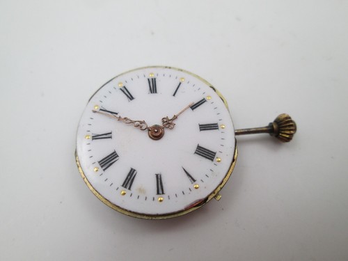 Máquina y esfera reloj de bolsillo. Cuerda remontoir. Dial porcelana. Suiza 1920 - Imagen 2 de 7