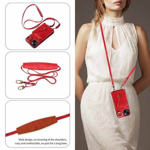 For iPhone 14 13 12 11 SE XR 7 8 Shockproof Ring Stand Wallet Leather Case Cover - Picture 43 of 76