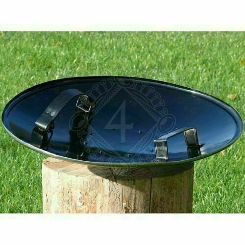 Medieval Shield Armor Knight Metal Steel Handcrafted Battle 18'' Round RS15 - Picture 2 of 3